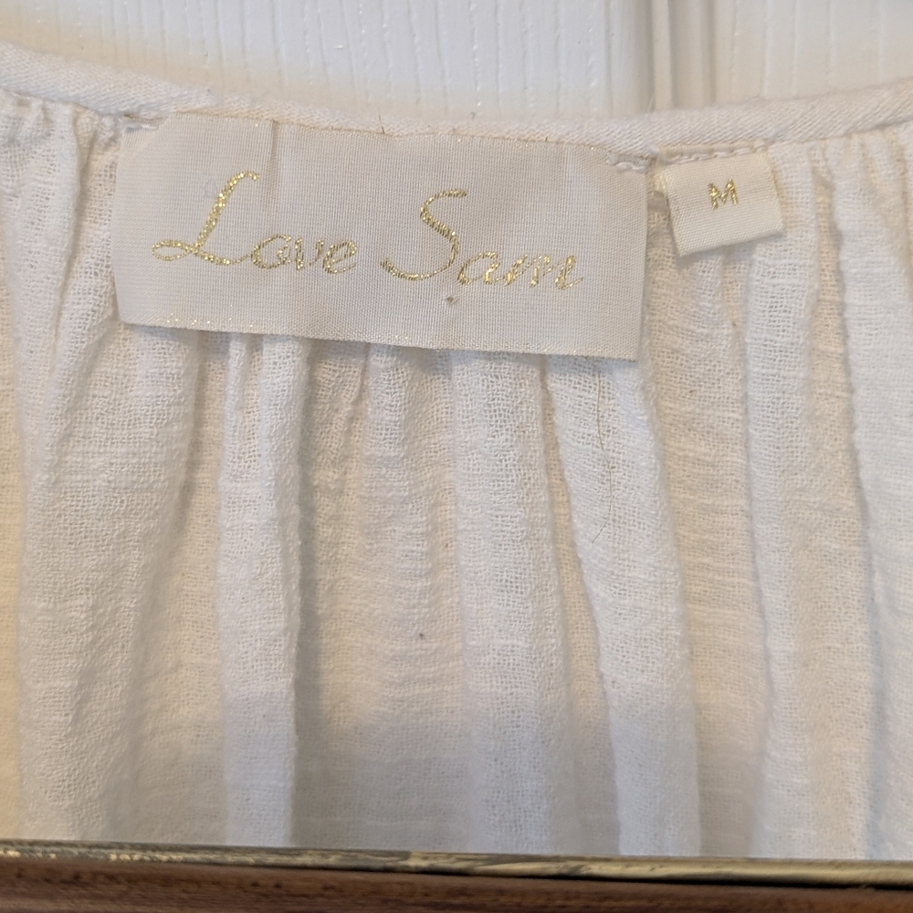 Love Sam Vintage Embroidery Peasant Top Medium - Picture 8 of 10